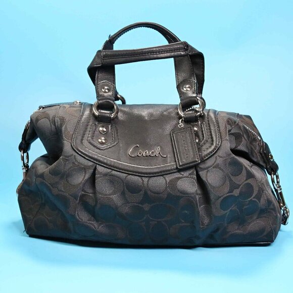 EUC! Coach Signature Black Ashley Satchel - J1261-F19242 - Picture 1 of 10